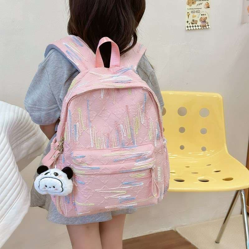 子どもリュック　 キッズ用おしゃれ線柄リュック