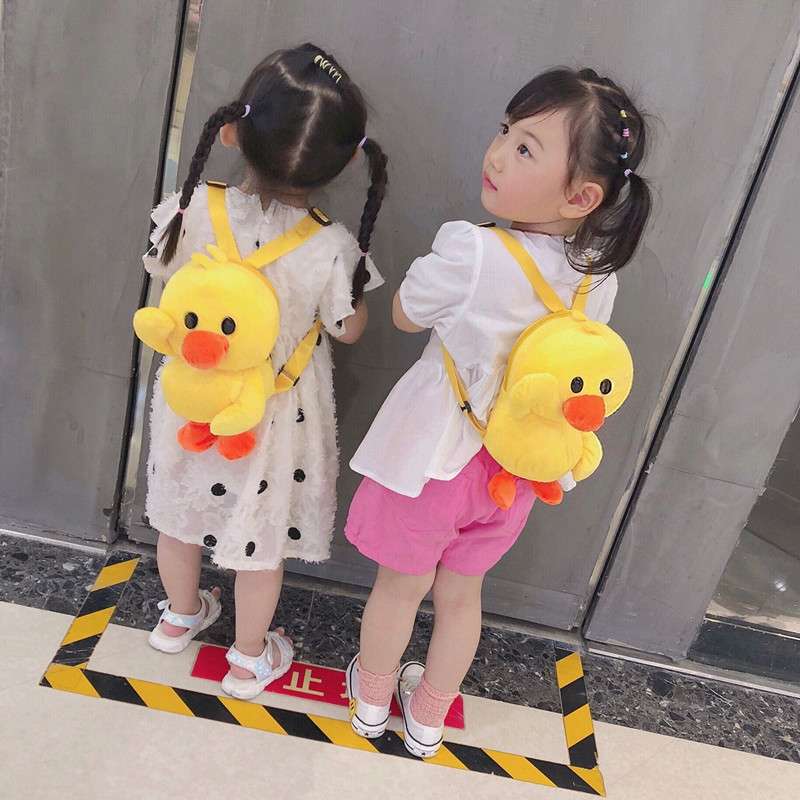 子どもリュック ふわふわアヒルリュック