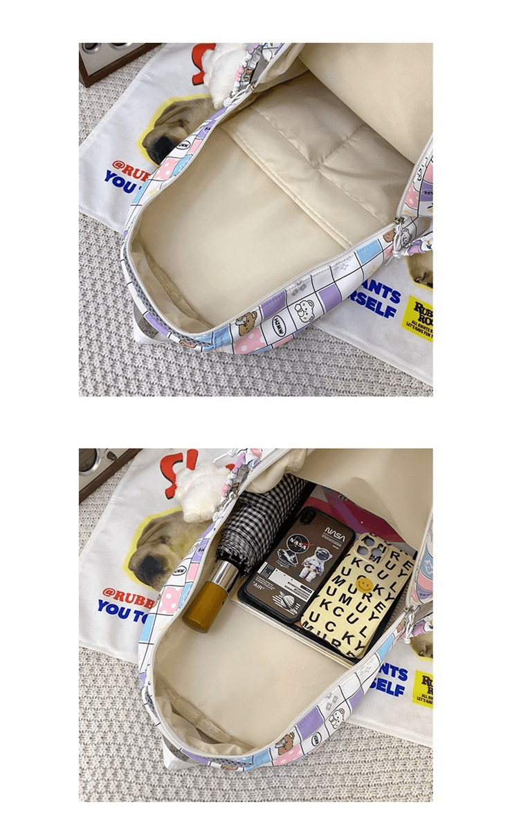 子どもリュック　かわいい格子模様キッズリュック