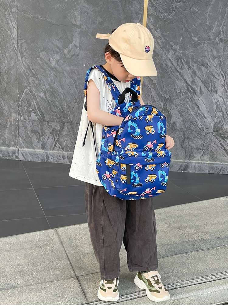子どもリュック 働く車デザイン