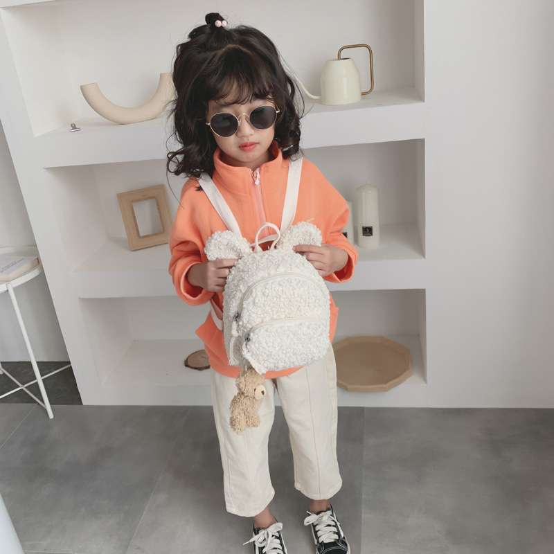 子どもリュック もこもこウサギ耳ミニリュック