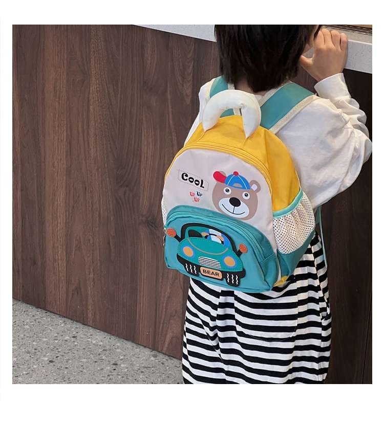 子どもリュック　くまさんと車のキッズリュック