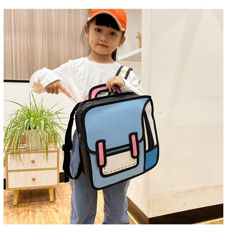 子どもリュック　カートゥーン風デザインのキッズリュック