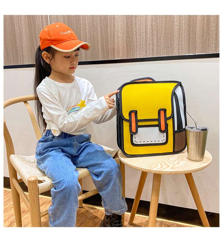 子どもリュック　カートゥーン風デザインのキッズリュック