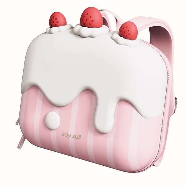 子どもリュック おしゃれかわいい　いちごデコケーキ風リュック