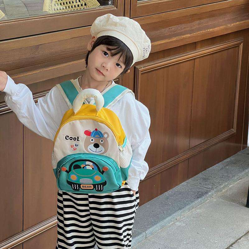 子どもリュック　くまさんと車のキッズリュック