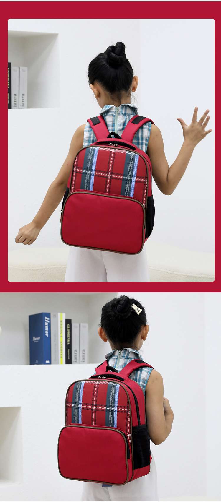子どもリュック　くまさんワッペン付き子供用リュック