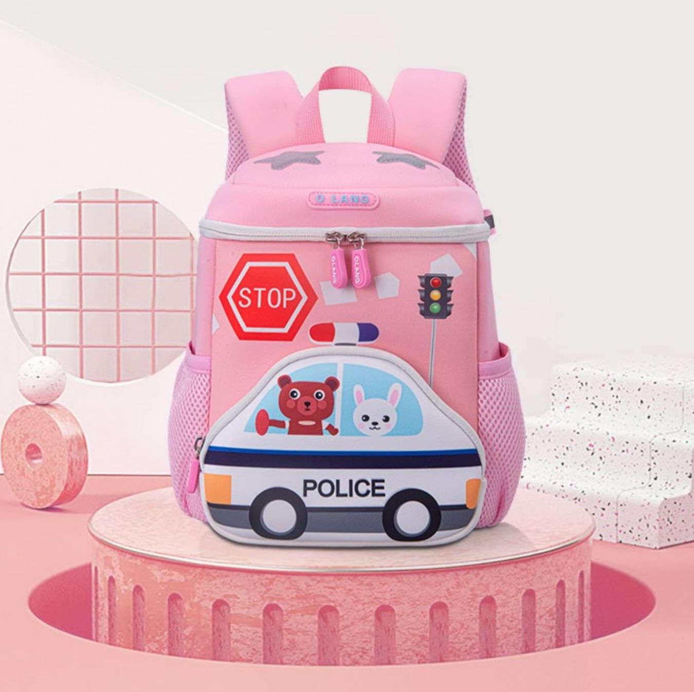 子どもリュック 警察くまうさぎ仲良しリュック
