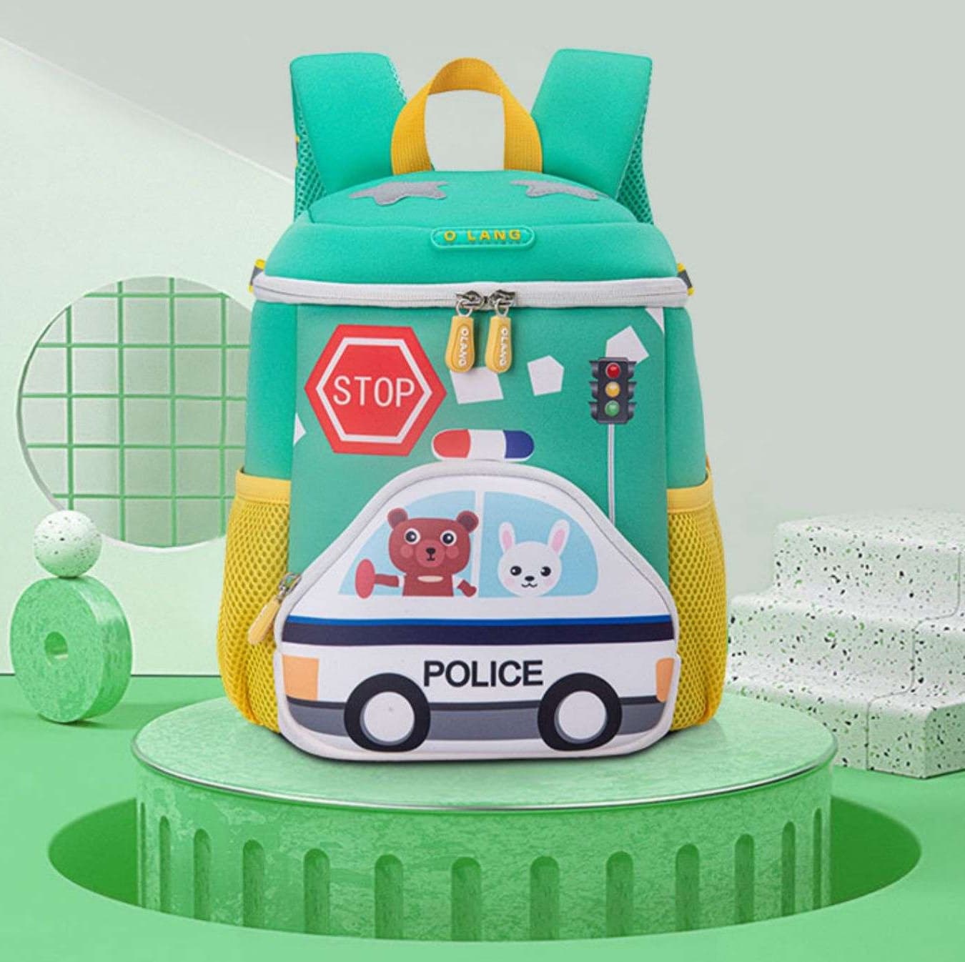 子どもリュック 警察くまうさぎ仲良しリュック